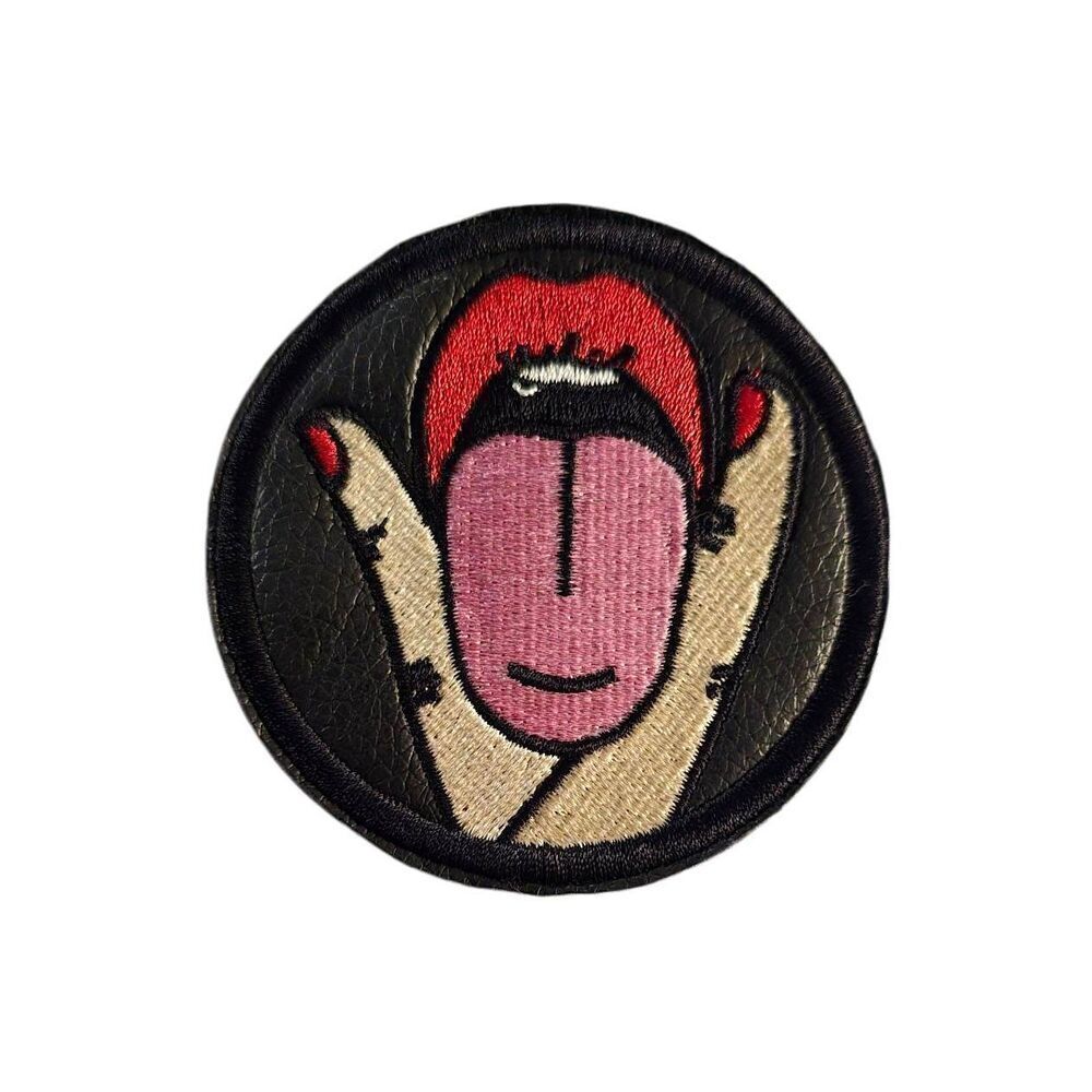 GOING DOWN Mature Adult Jacket Patch Applique Iron-On Glue-On Sew-On CUNNILINGUS - Picture 2 of 2